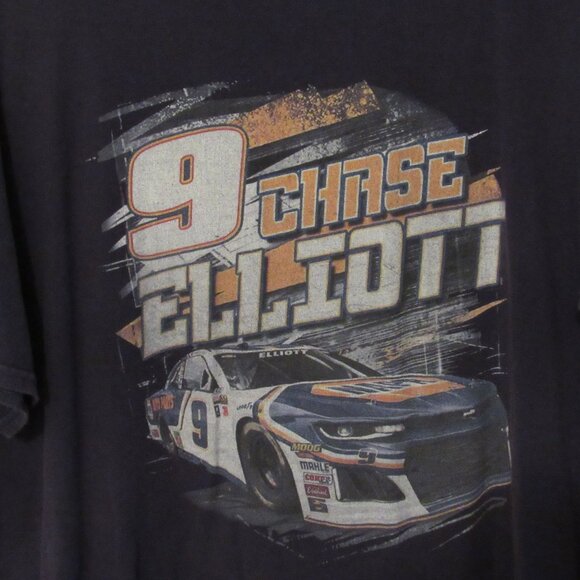 NASCAR Chase Elliott #9 NAPA T-Shirt Adult 3XL Blue Double Sided Cotton Racing - Picture 1 of 6